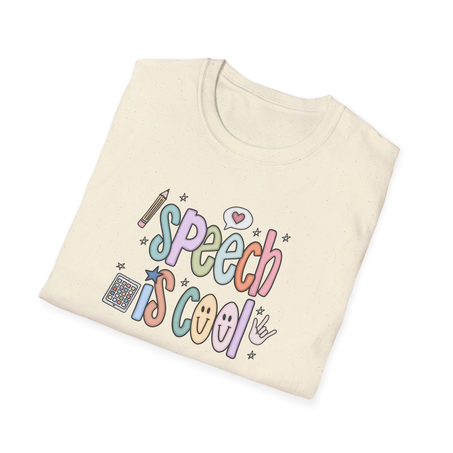Speech is Cool Unisex T-Shirt, SLP Teacher Shirt, Lightweight Tee, Educational Gift, Back to School Shirt, Fun Shirt for Kids