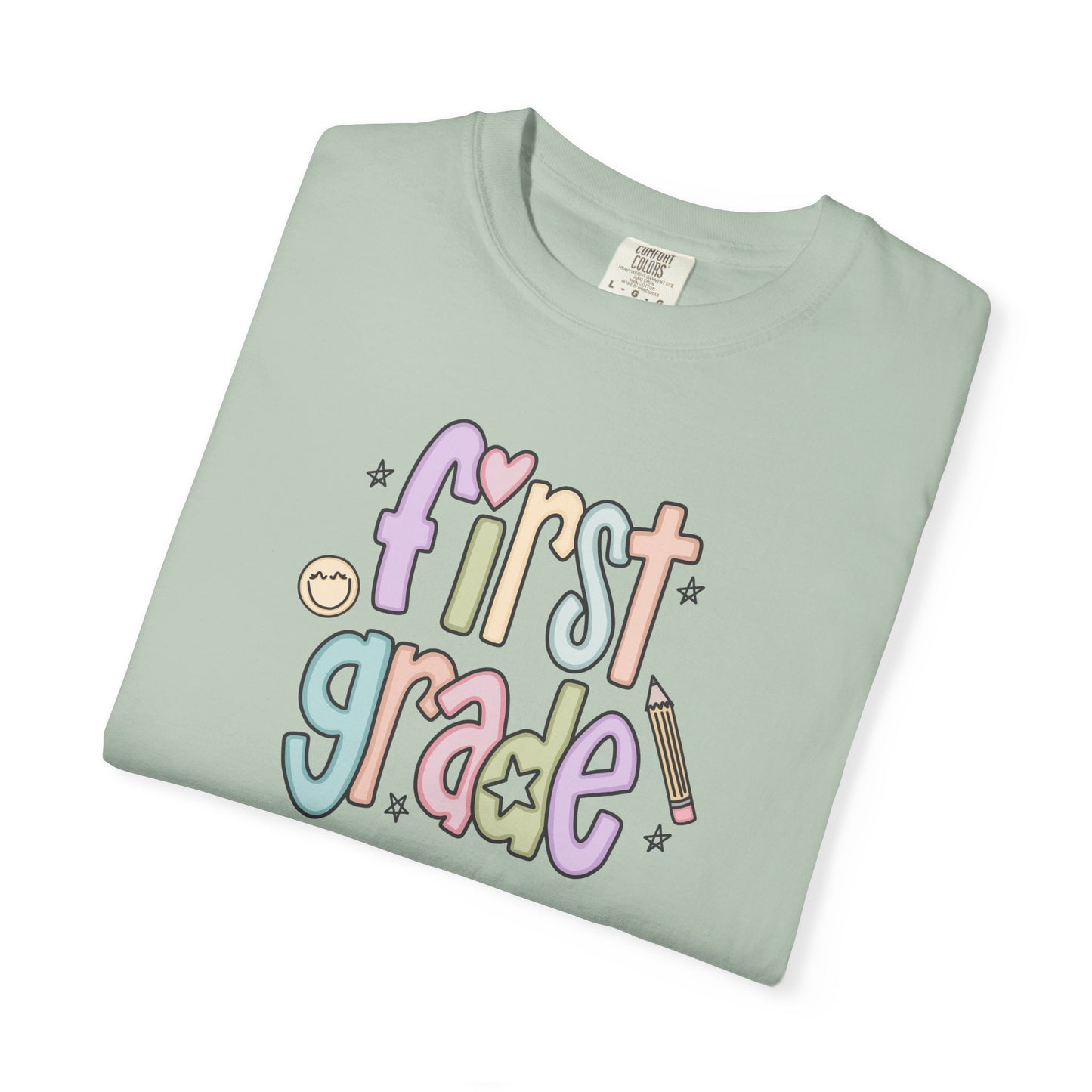 Teacher T-shirt - 1st Grade Teacher Shirt First Grade Vibes Unisex T-Shirt, Cute Tee for Teachers, Back to School Gift, Fun Kids Apparel, Educational Theme Shirt