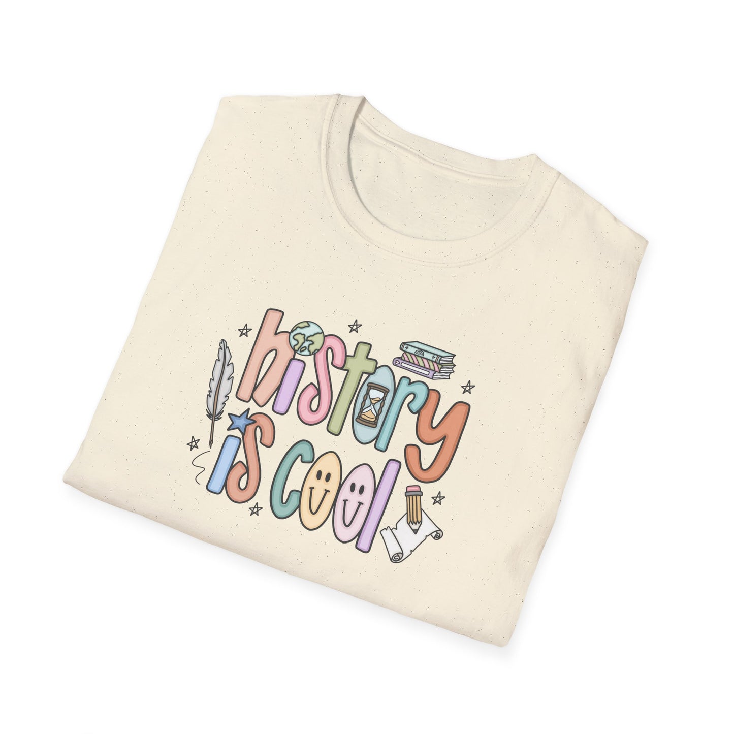 History is Cool Unisex T-Shirt, Social Studies Teacher Shirt, Lightweight Tee, Educational Gift, Back to School Shirt, Fun Shirt for Kids
