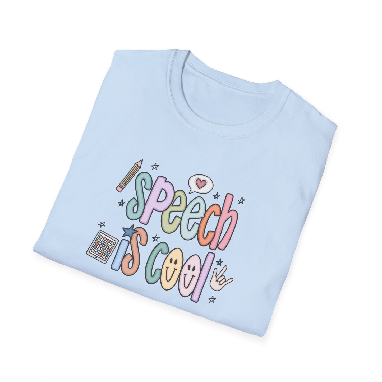 Speech is Cool Unisex T-Shirt, SLP Teacher Shirt, Lightweight Tee, Educational Gift, Back to School Shirt, Fun Shirt for Kids