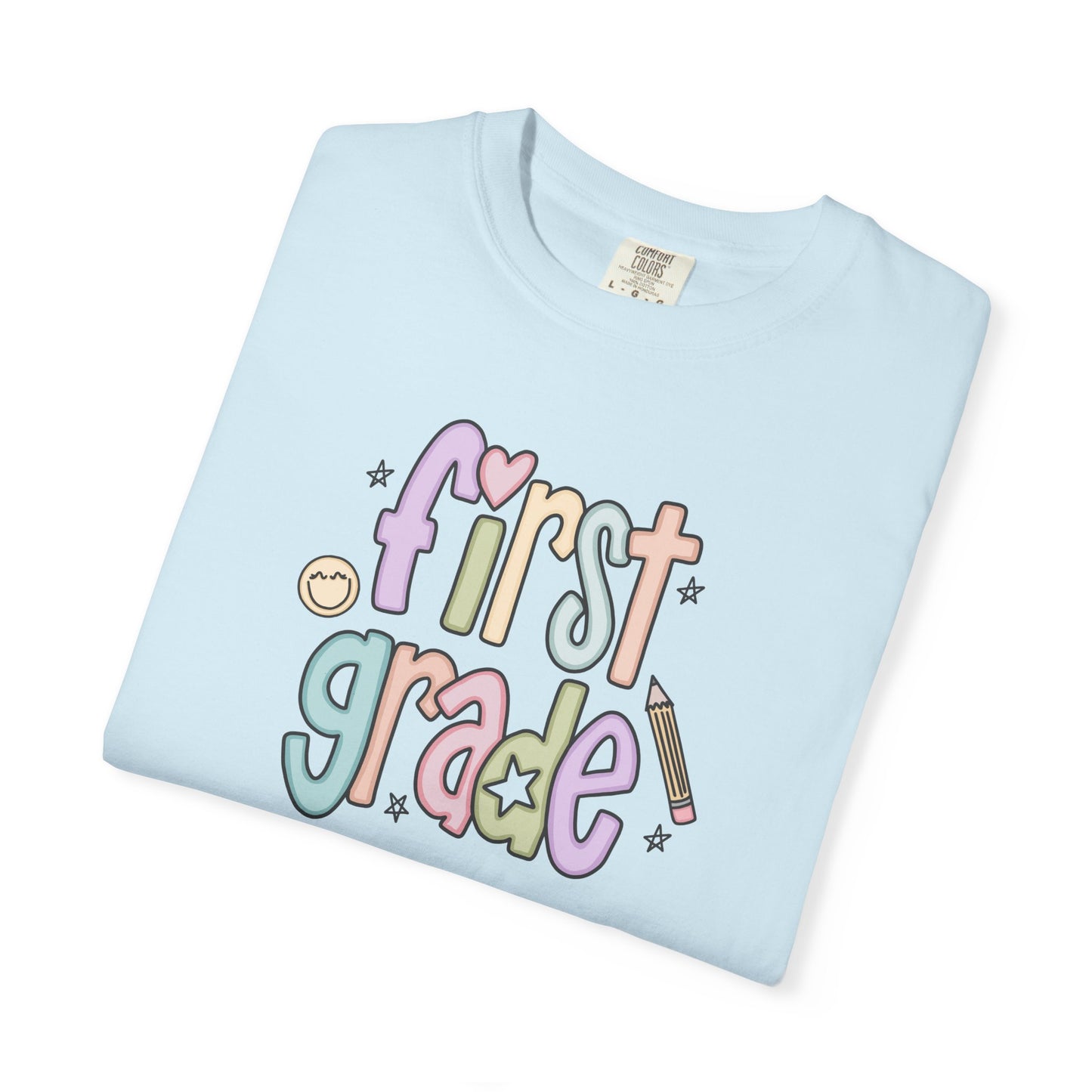 Teacher T-shirt - 1st Grade Teacher Shirt First Grade Vibes Unisex T-Shirt, Cute Tee for Teachers, Back to School Gift, Fun Kids Apparel, Educational Theme Shirt