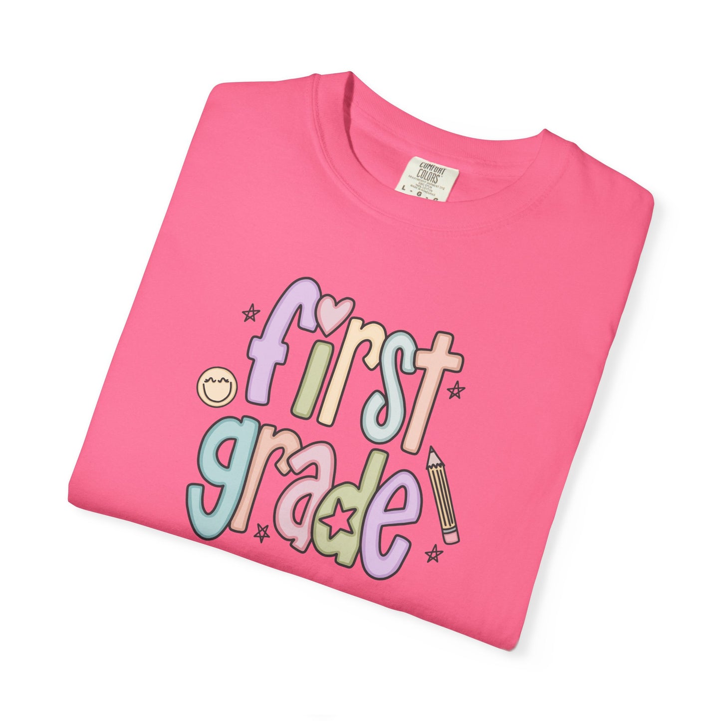 Teacher T-shirt - 1st Grade Teacher Shirt First Grade Vibes Unisex T-Shirt, Cute Tee for Teachers, Back to School Gift, Fun Kids Apparel, Educational Theme Shirt