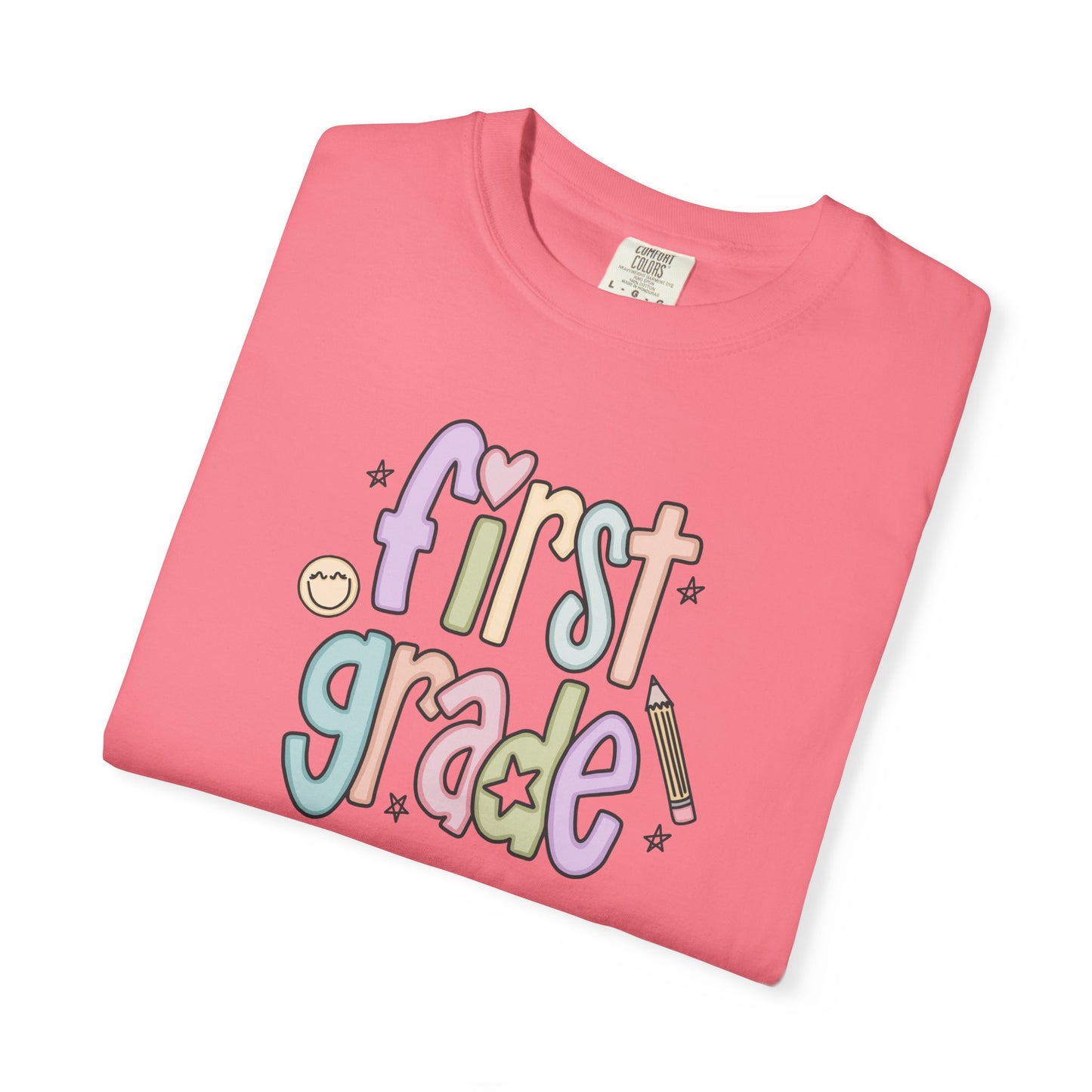 Teacher T-shirt - 1st Grade Teacher Shirt First Grade Vibes Unisex T-Shirt, Cute Tee for Teachers, Back to School Gift, Fun Kids Apparel, Educational Theme Shirt