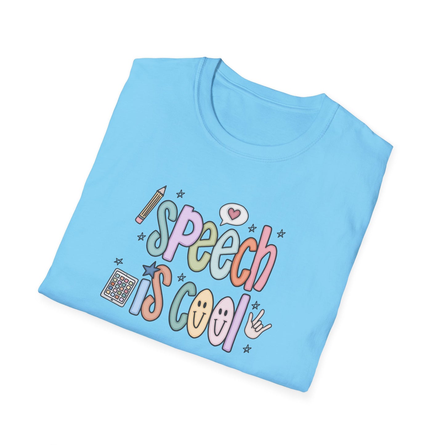 Speech is Cool Unisex T-Shirt, SLP Teacher Shirt, Lightweight Tee, Educational Gift, Back to School Shirt, Fun Shirt for Kids