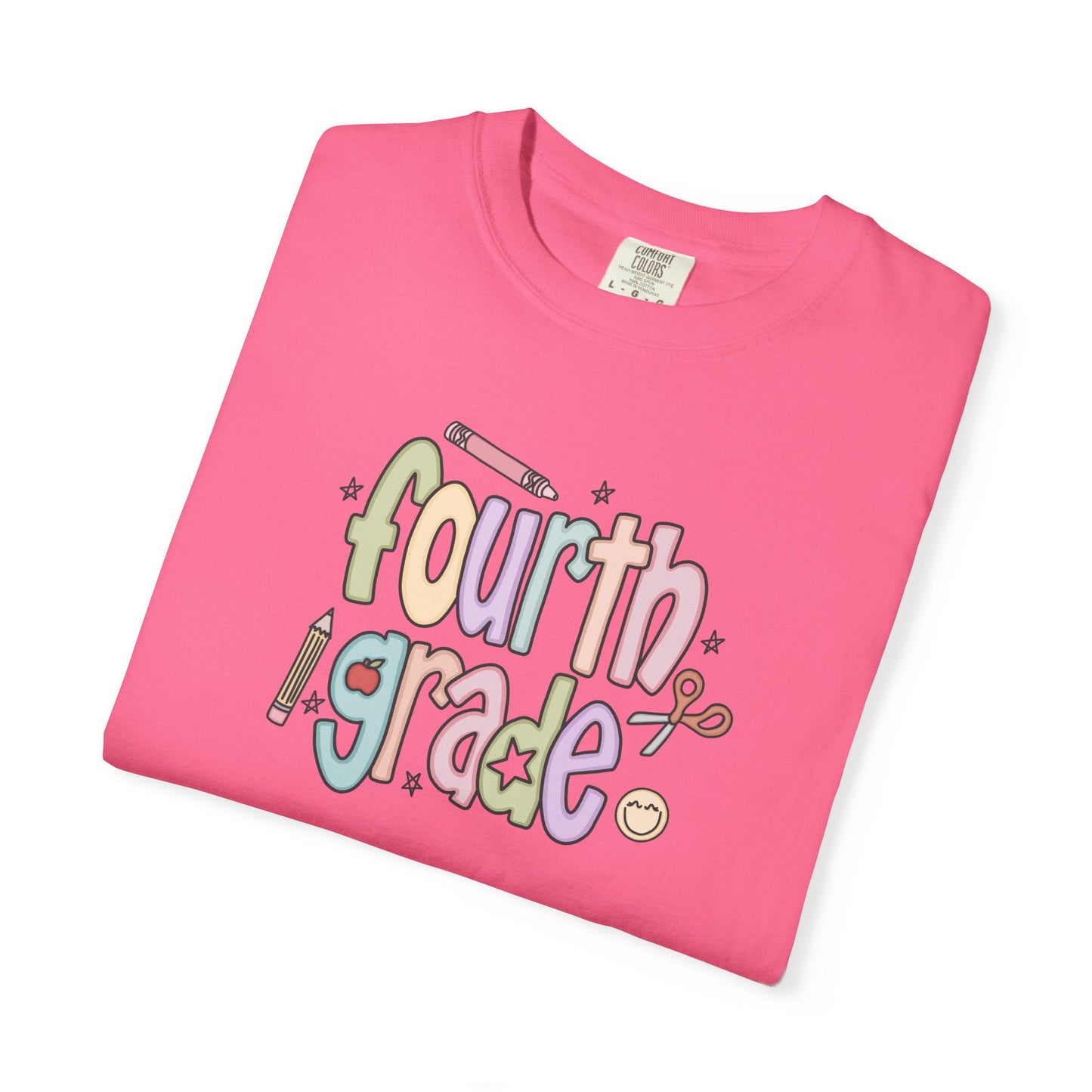 Teacher T-shirt - 4th Grade Teacher Shirt, Fourth Grade Vibes Unisex T-Shirt, Cute Tee for Teachers, Back to School Gift, Fun Kids Apparel, Educational Theme Shirt