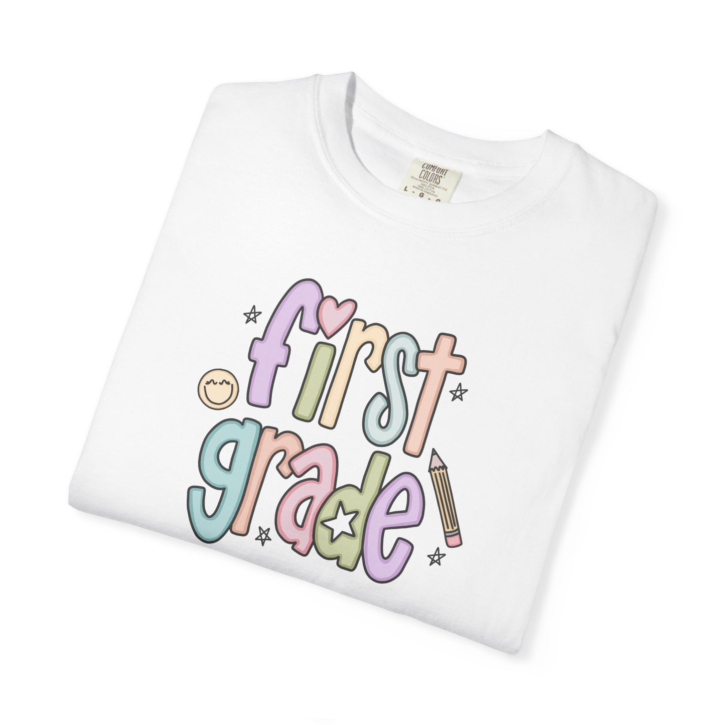 Teacher T-shirt - 1st Grade Teacher Shirt First Grade Vibes Unisex T-Shirt, Cute Tee for Teachers, Back to School Gift, Fun Kids Apparel, Educational Theme Shirt
