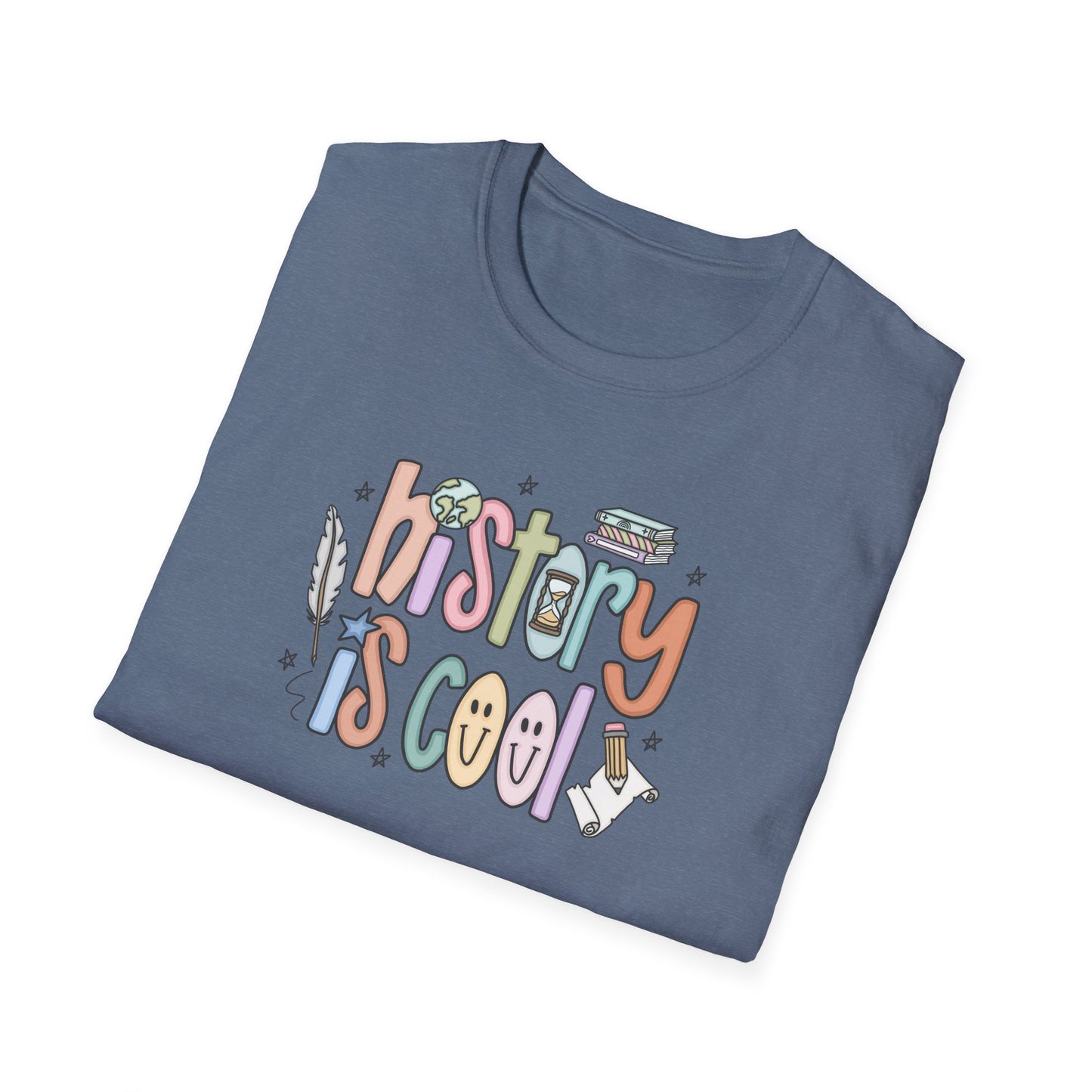History is Cool Unisex T-Shirt, Social Studies Teacher Shirt, Lightweight Tee, Educational Gift, Back to School Shirt, Fun Shirt for Kids