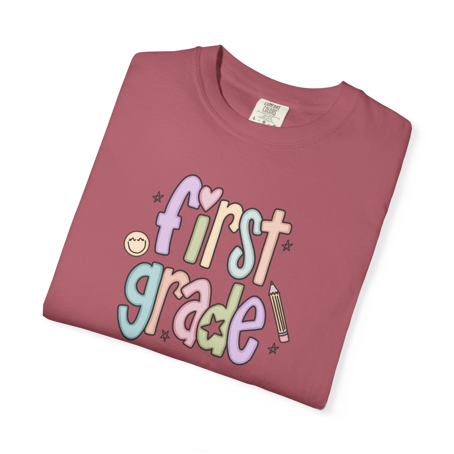 Teacher T-shirt - 1st Grade Teacher Shirt First Grade Vibes Unisex T-Shirt, Cute Tee for Teachers, Back to School Gift, Fun Kids Apparel, Educational Theme Shirt