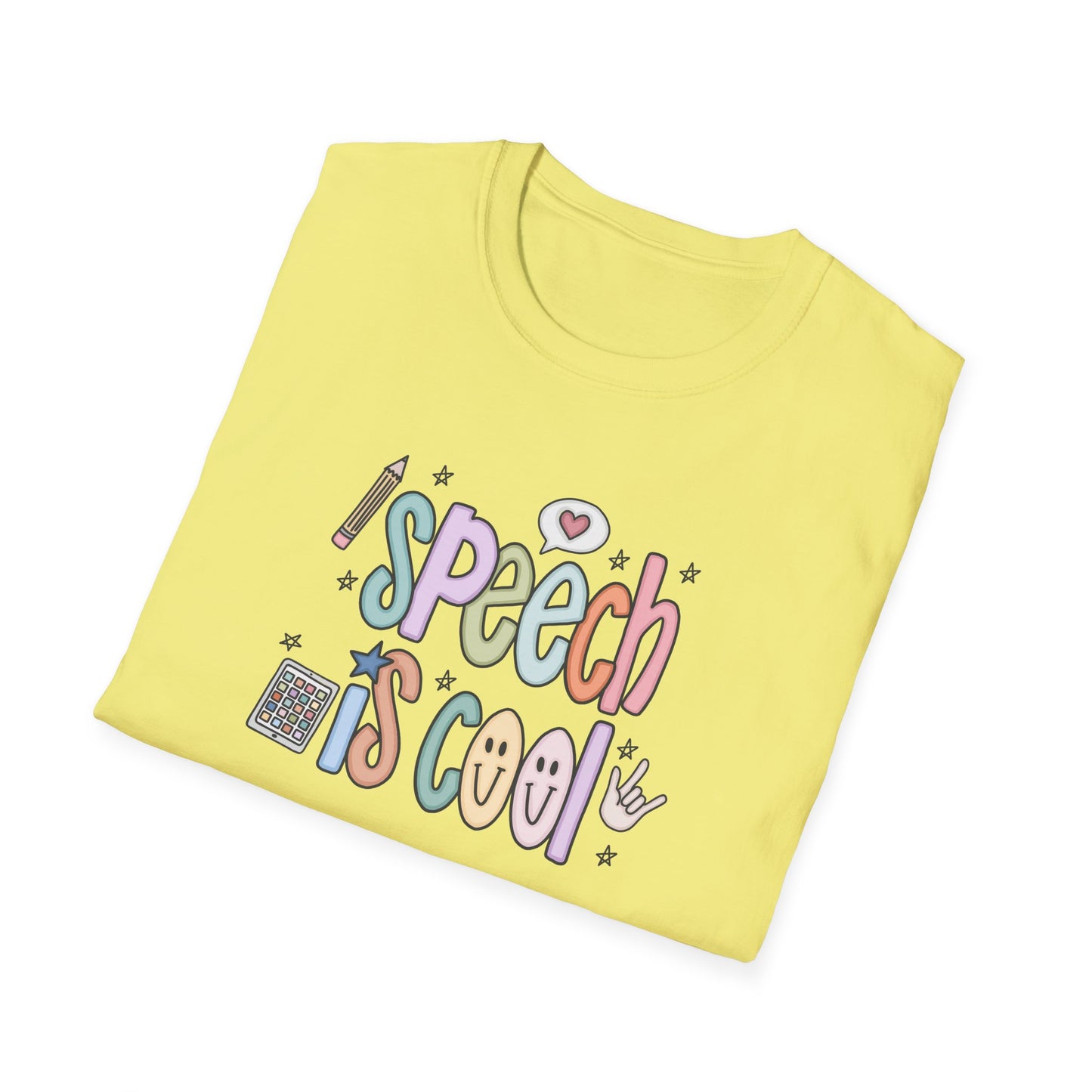 Speech is Cool Unisex T-Shirt, SLP Teacher Shirt, Lightweight Tee, Educational Gift, Back to School Shirt, Fun Shirt for Kids