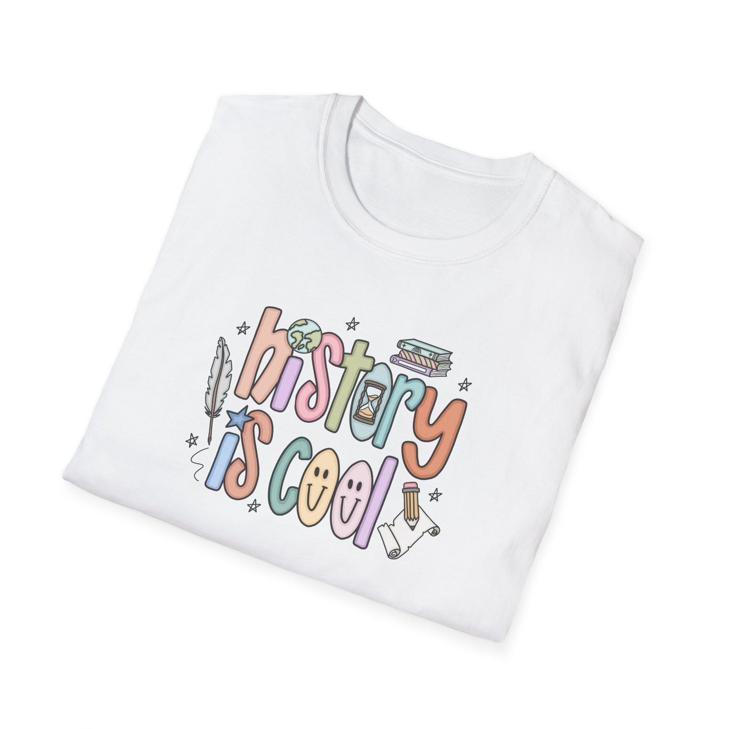 History is Cool Unisex T-Shirt, Social Studies Teacher Shirt, Lightweight Tee, Educational Gift, Back to School Shirt, Fun Shirt for Kids