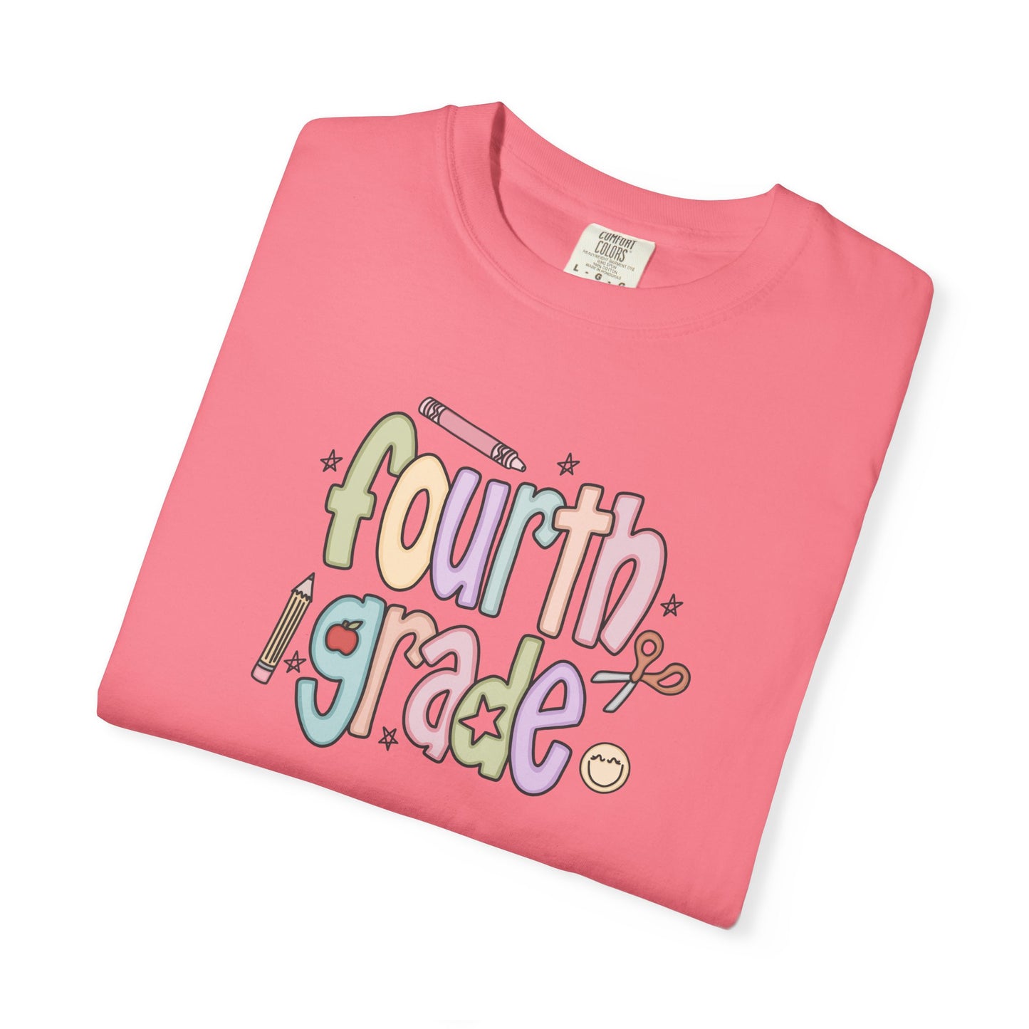 Teacher T-shirt - 4th Grade Teacher Shirt, Fourth Grade Vibes Unisex T-Shirt, Cute Tee for Teachers, Back to School Gift, Fun Kids Apparel, Educational Theme Shirt