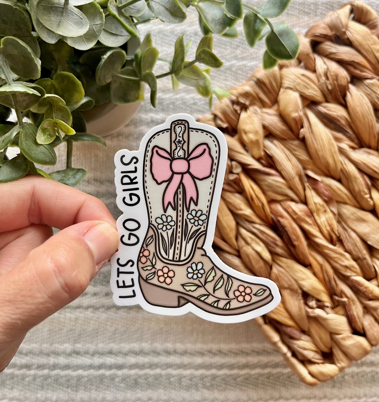 Lets Go Girls Cowgirl Sticker