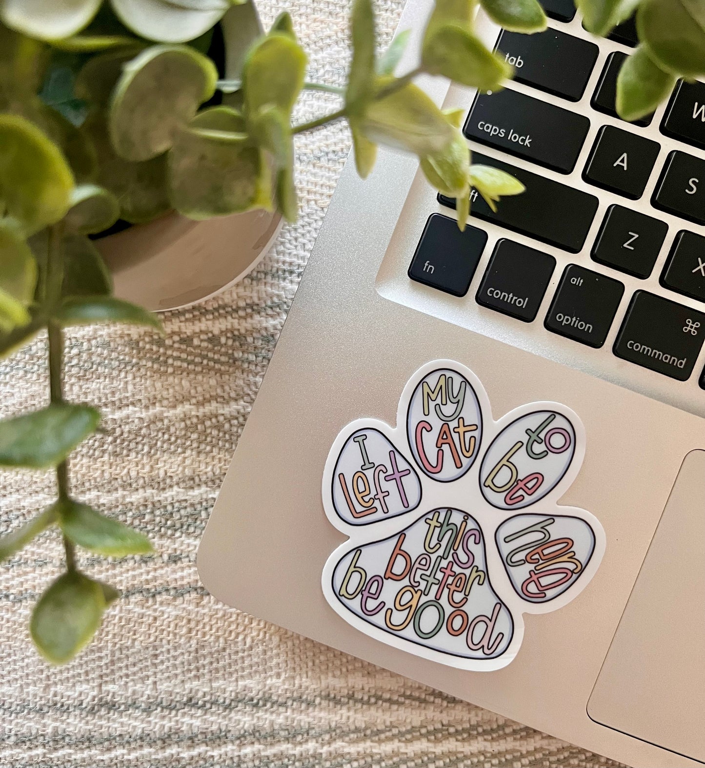 I Left My Cat This Better Be Good Sticker