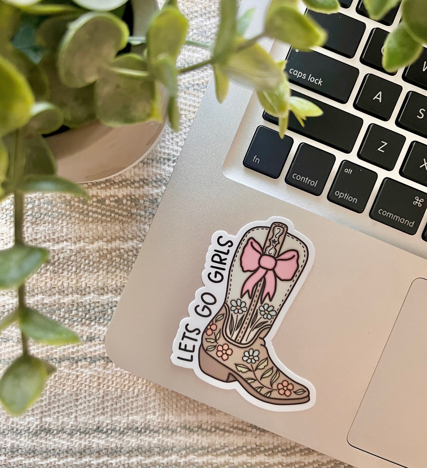 Lets Go Girls Cowgirl Sticker