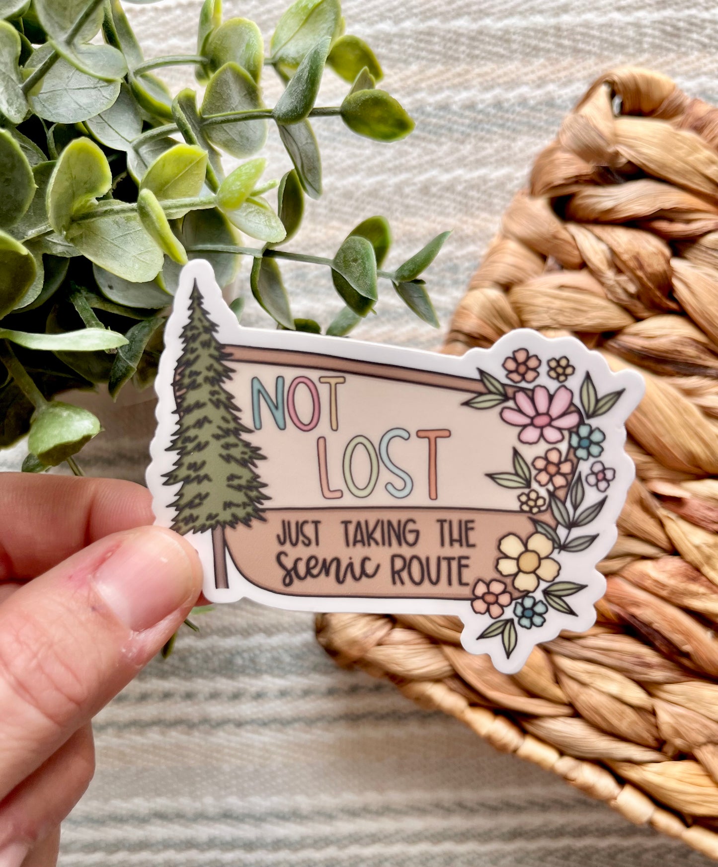 Scenic Route Sign Sticker