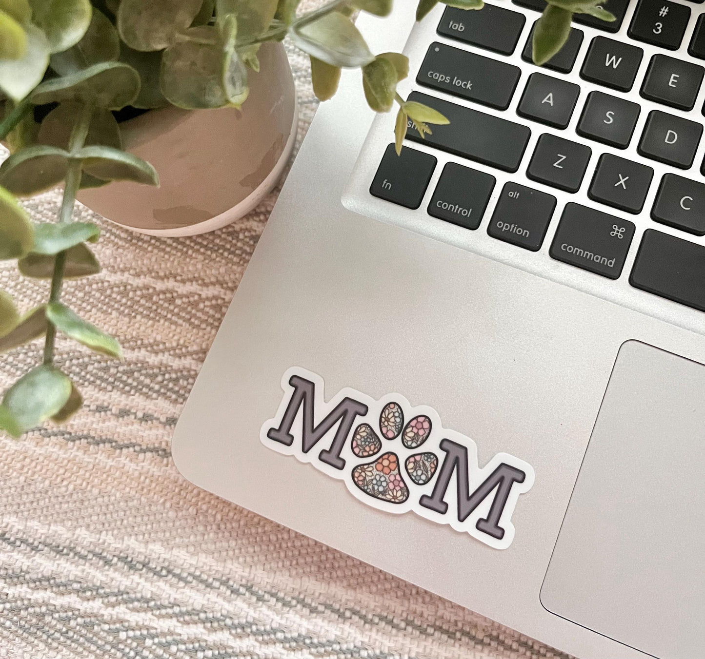 Paw Print Mom Sticker