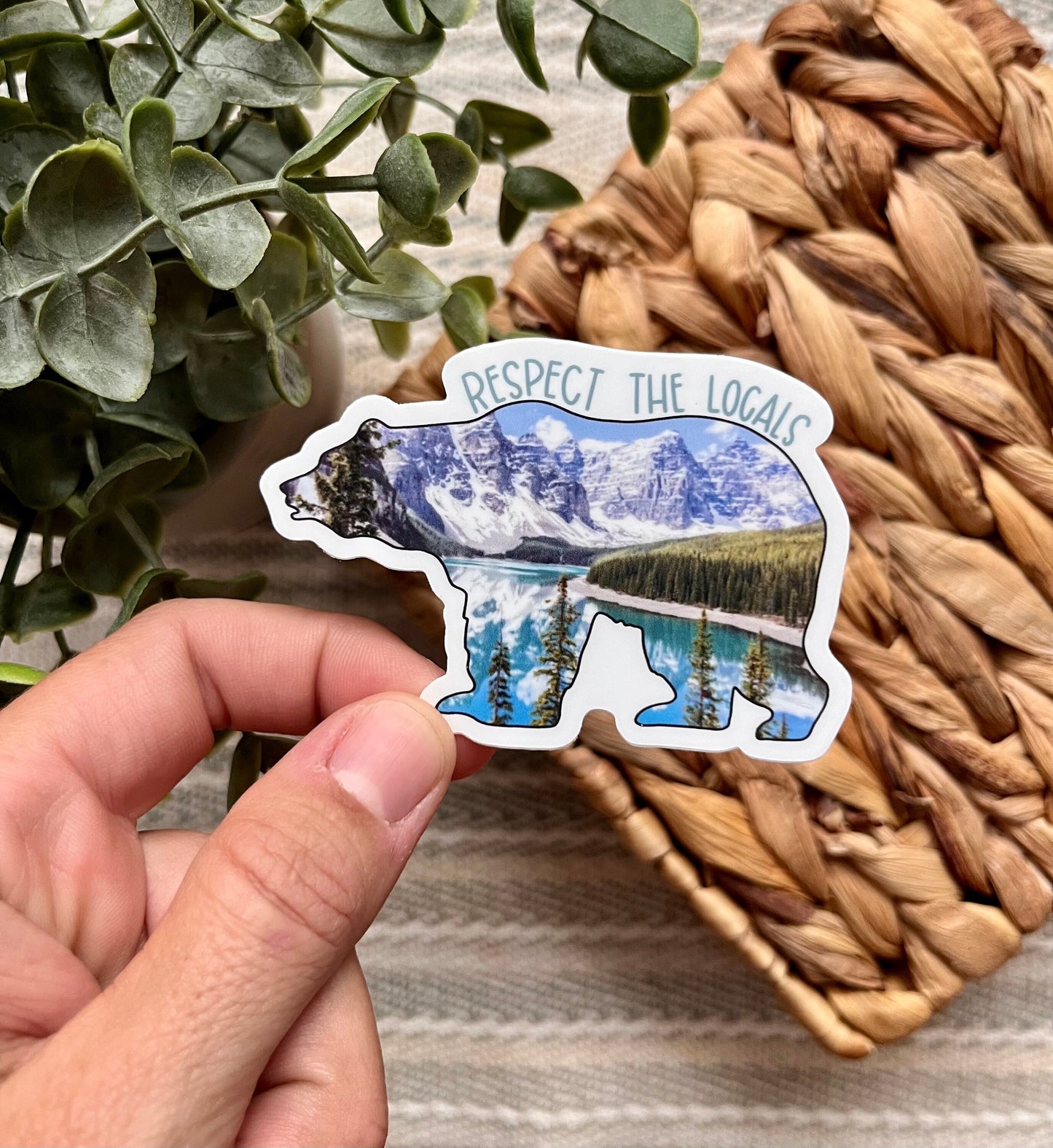 Bear Respect the Locals Sticker