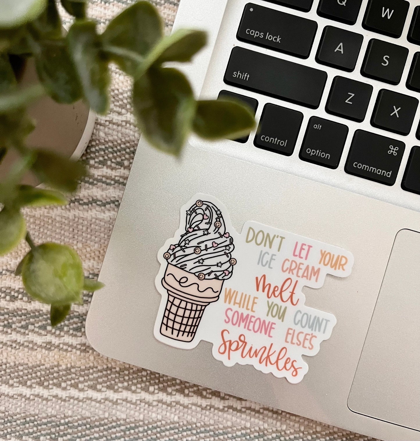 Ice Cream Cone Sprinkles Sticker