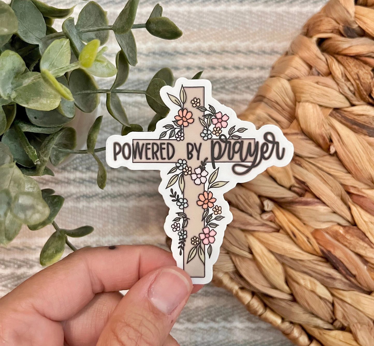 Powered by Prayer Sticker