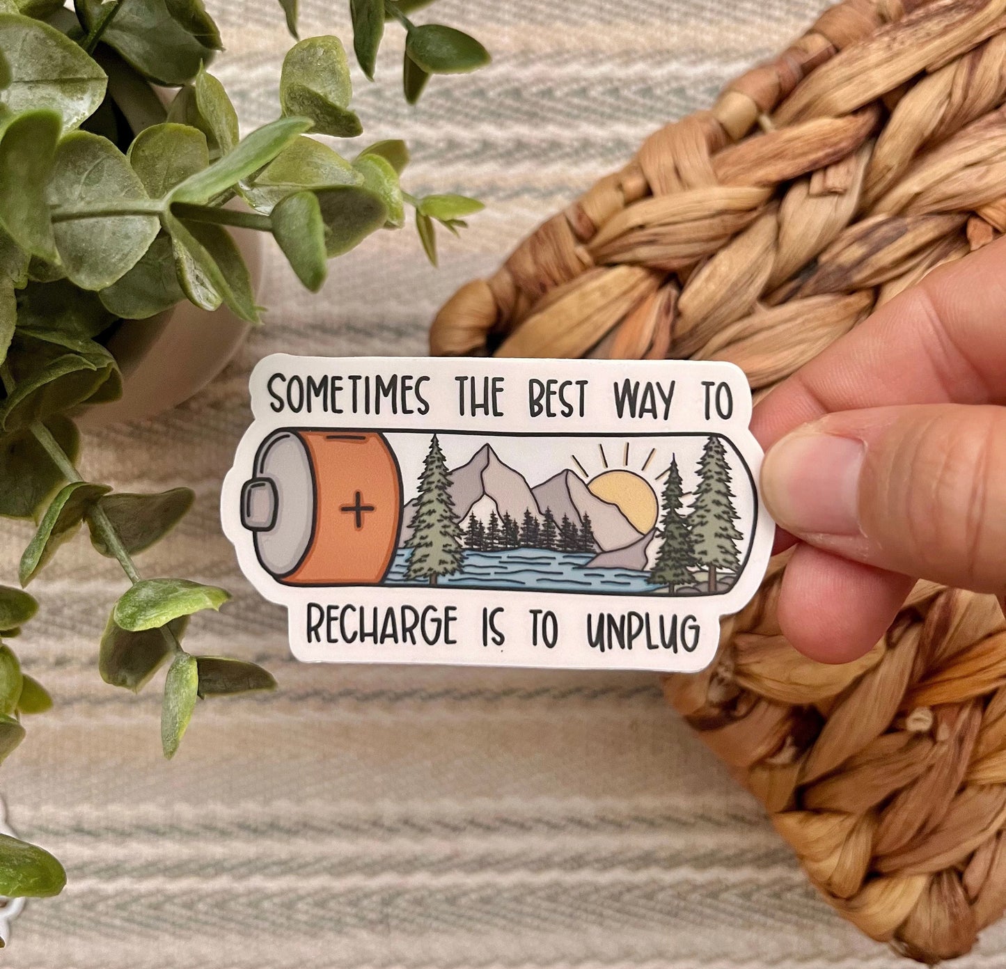 Mountain Recharge Sticker