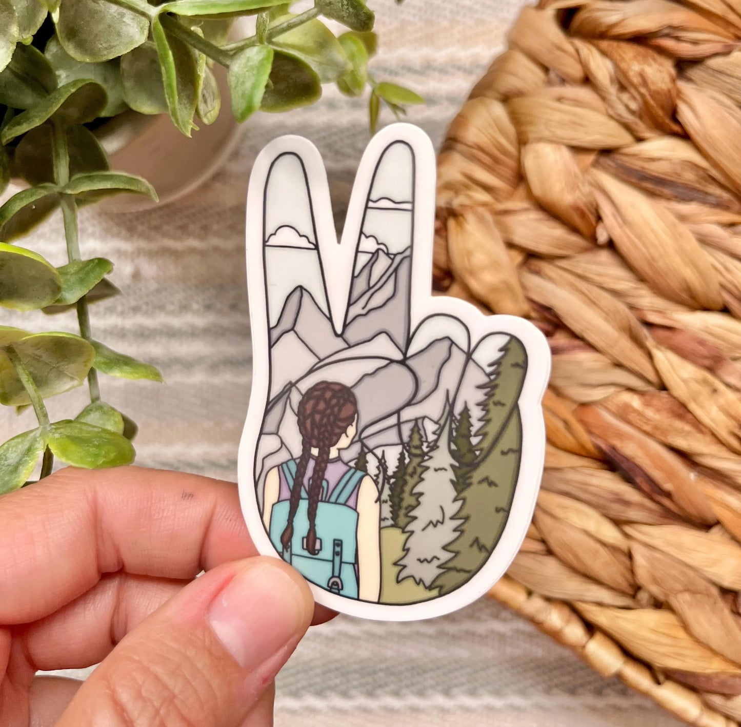 Into the Wild Peace Brunette Sticker