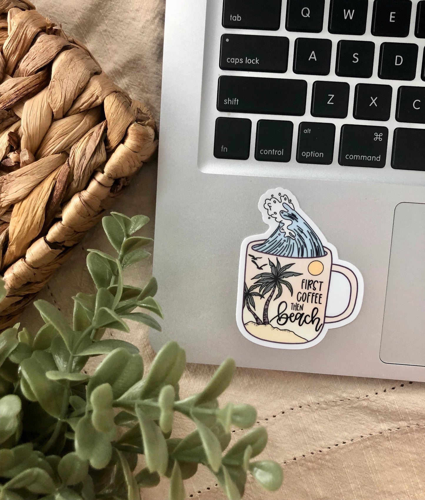 First Coffee, then Beach Sticker