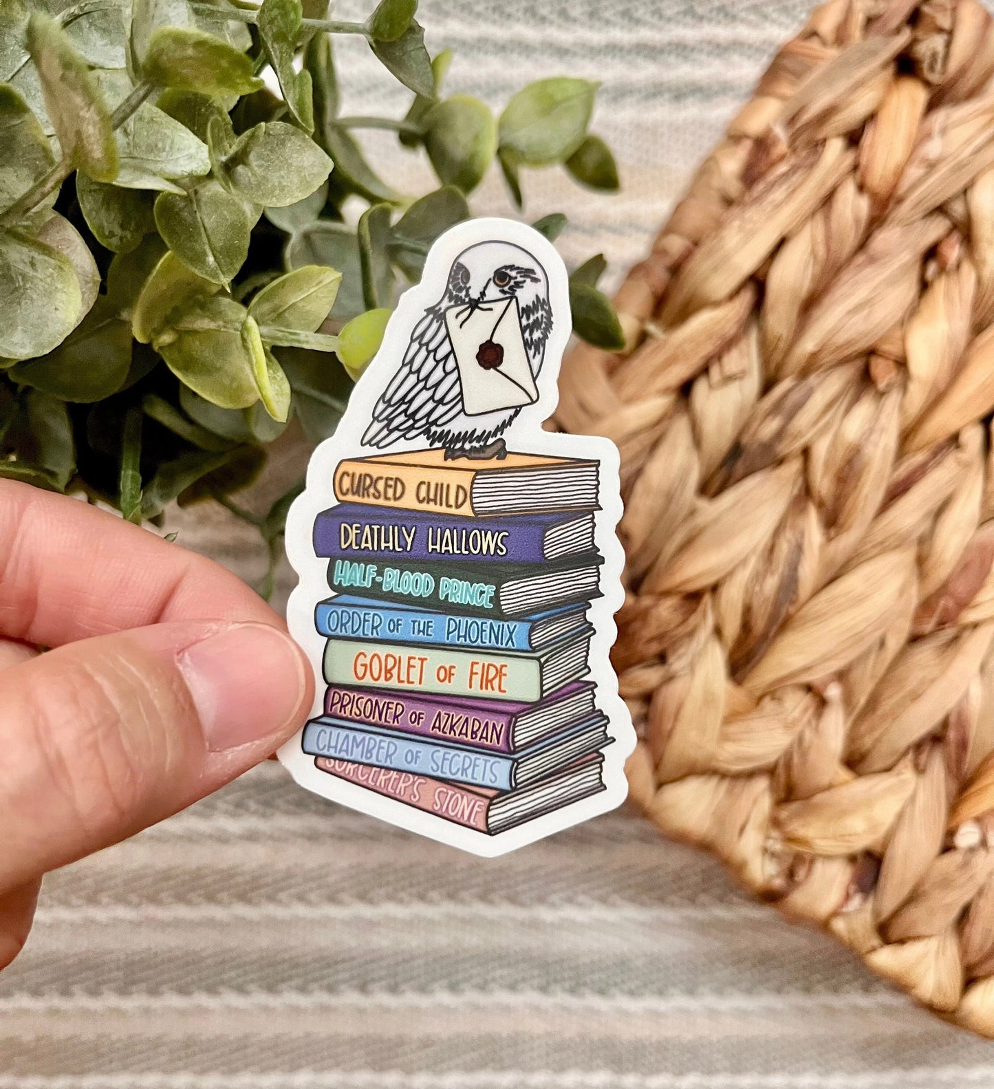 Wizard Book Stack Sticker