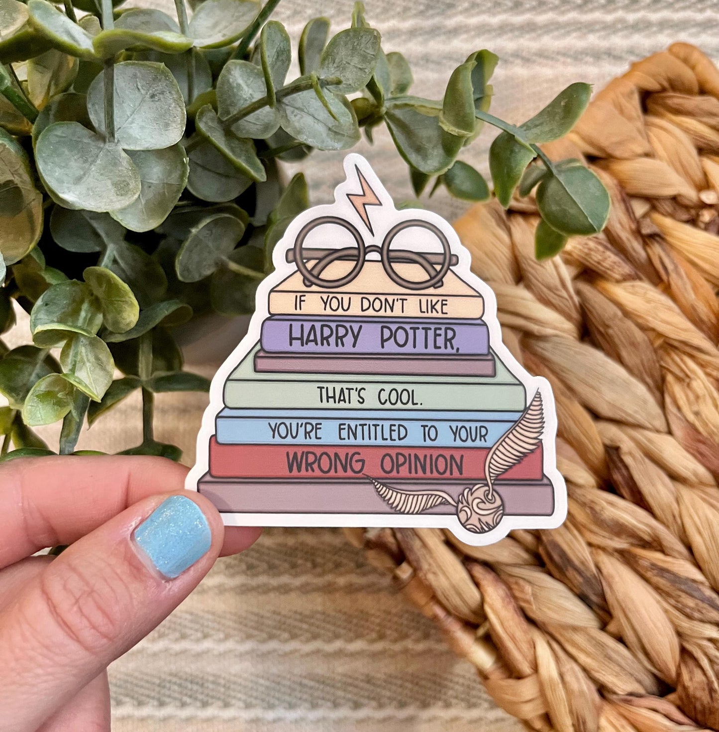 Wizard Book Stack Sticker