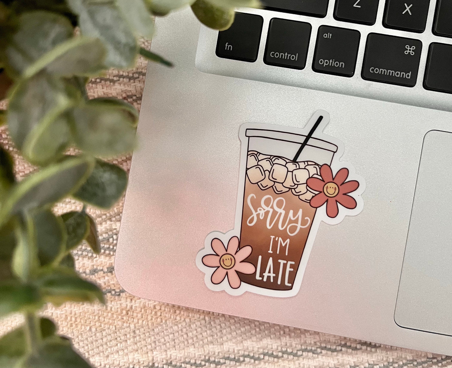 Sorry I'm Late Ice Coffee Sticker