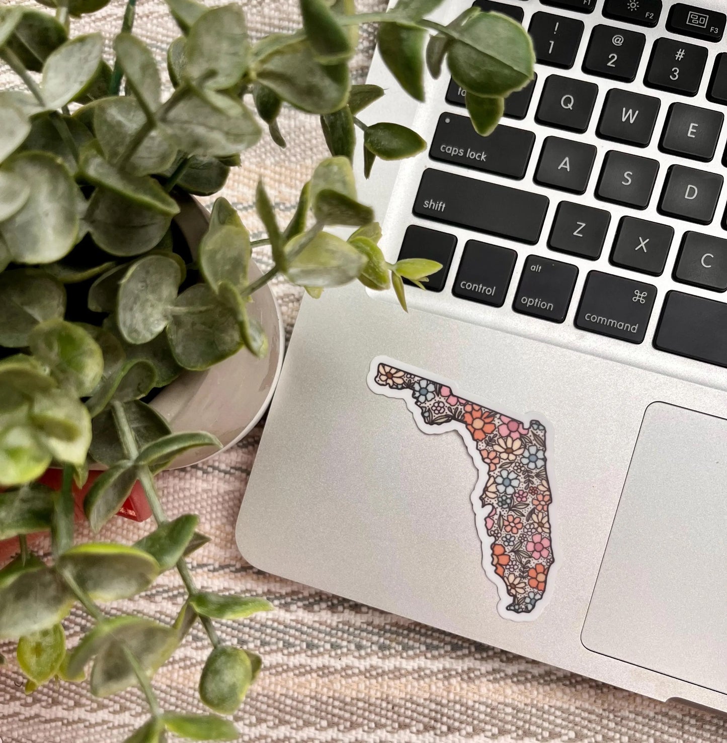 Floral Florida State Sticker