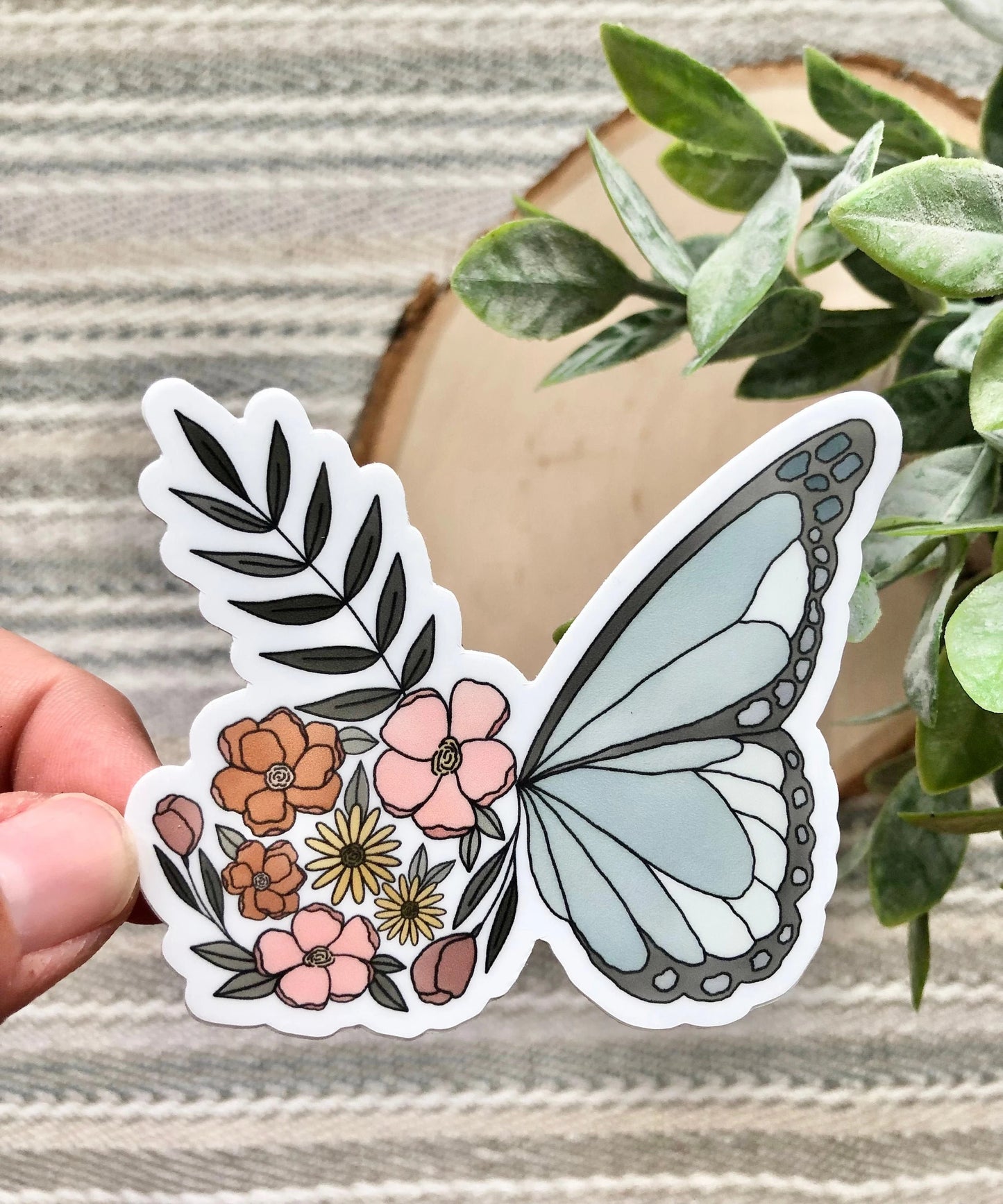 Floral Butterfly Sticker