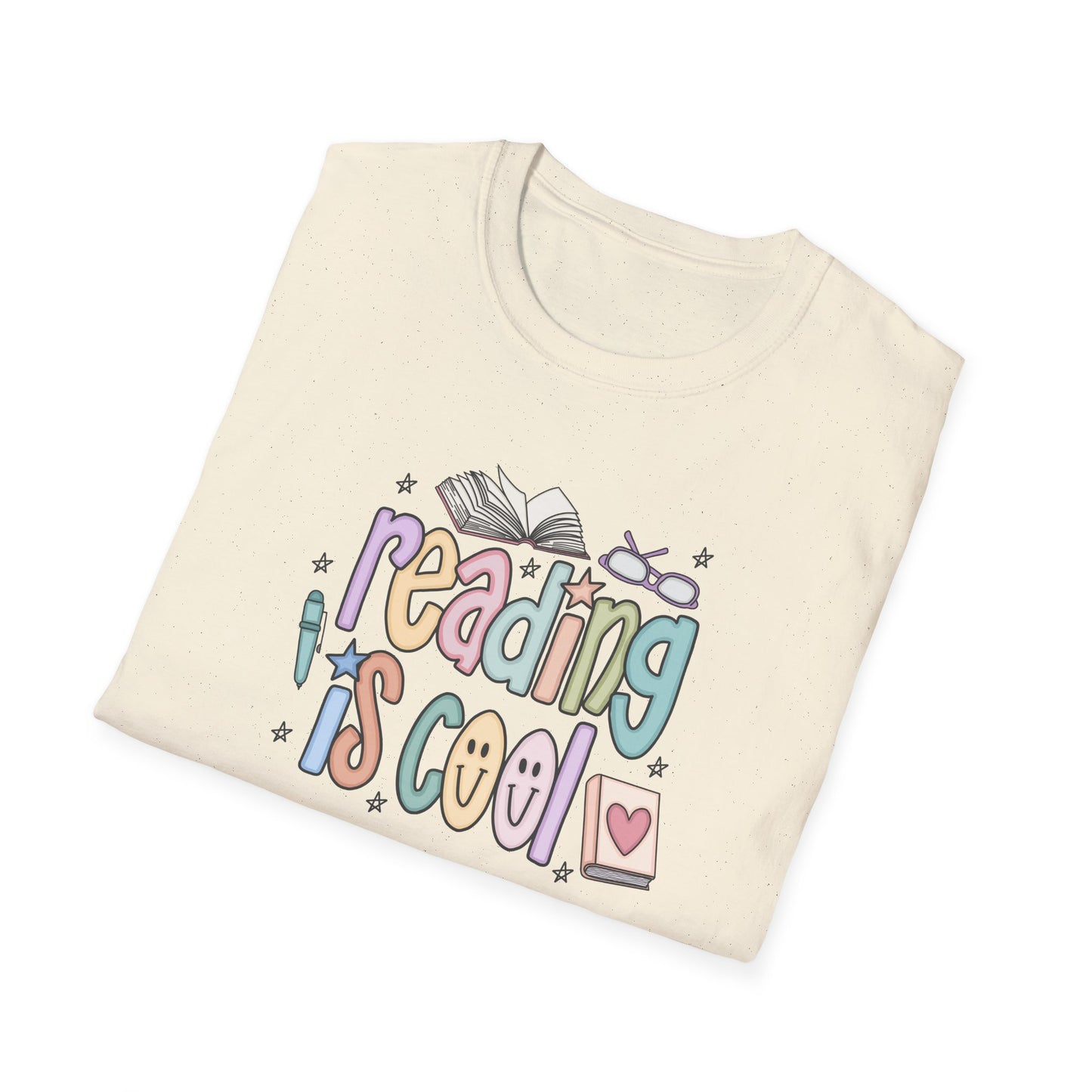 Reading is Cool Unisex T-Shirt, Librarian Lightweight Tee, Educational Gift, Reading Lover Apparel, Back to School Shirt, Fun Shirt for Kids