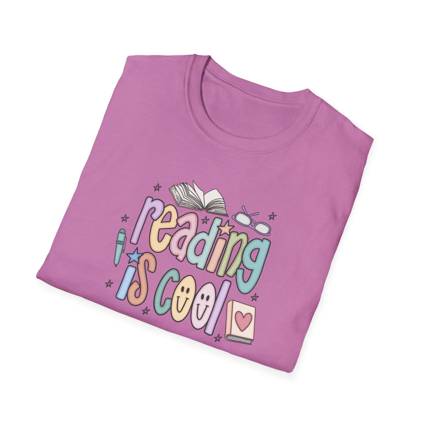 Reading is Cool Unisex T-Shirt, Librarian Lightweight Tee, Educational Gift, Reading Lover Apparel, Back to School Shirt, Fun Shirt for Kids