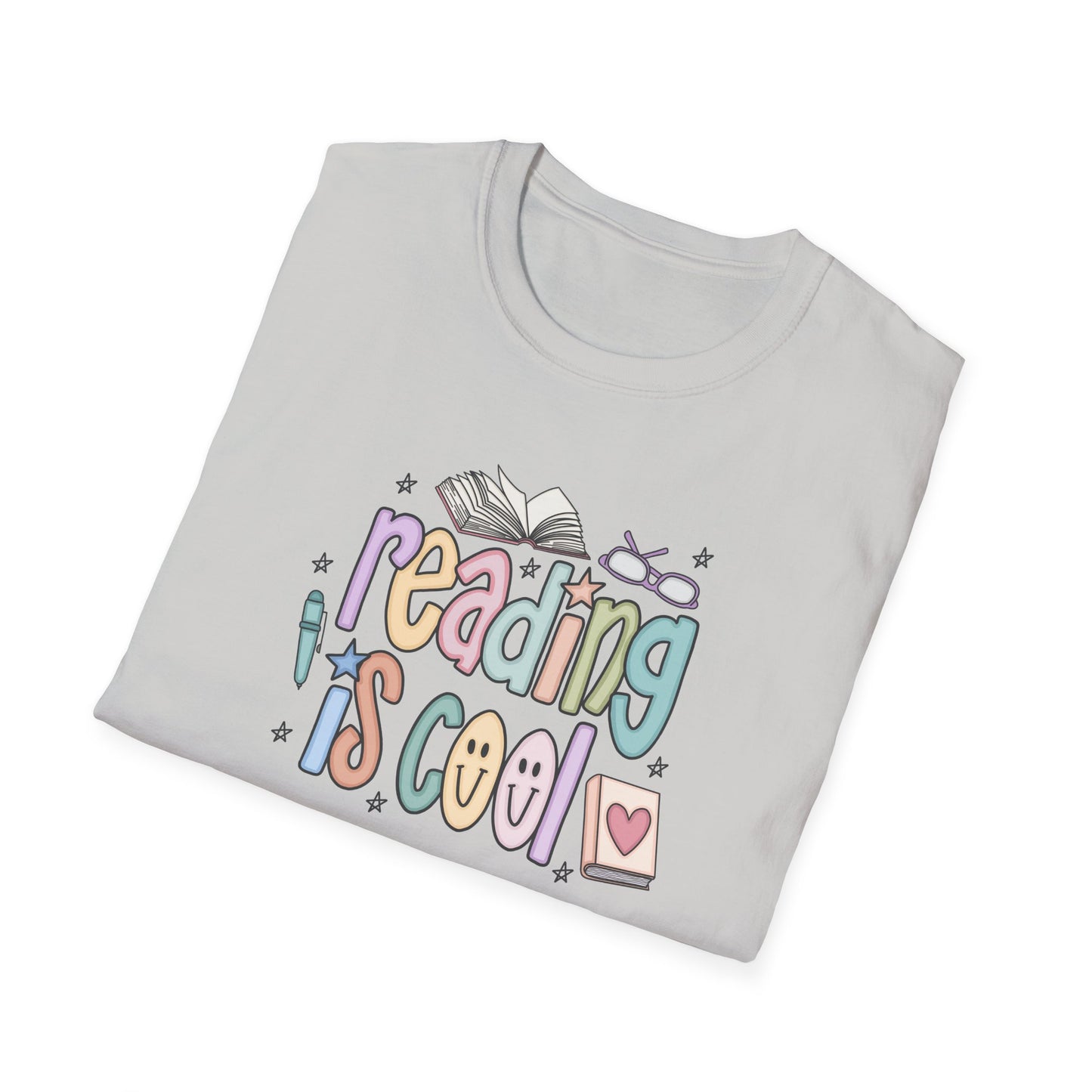 Reading is Cool Unisex T-Shirt, Librarian Lightweight Tee, Educational Gift, Reading Lover Apparel, Back to School Shirt, Fun Shirt for Kids