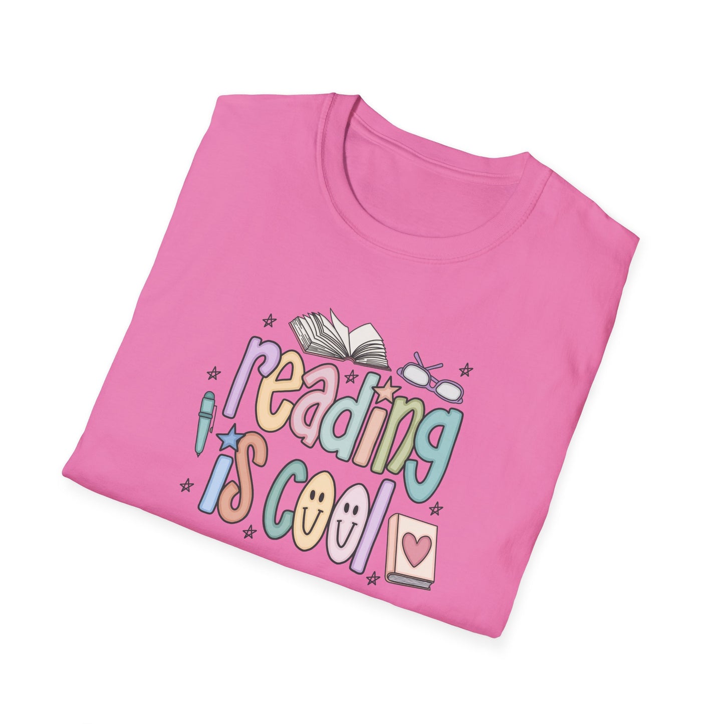 Reading is Cool Unisex T-Shirt, Librarian Lightweight Tee, Educational Gift, Reading Lover Apparel, Back to School Shirt, Fun Shirt for Kids