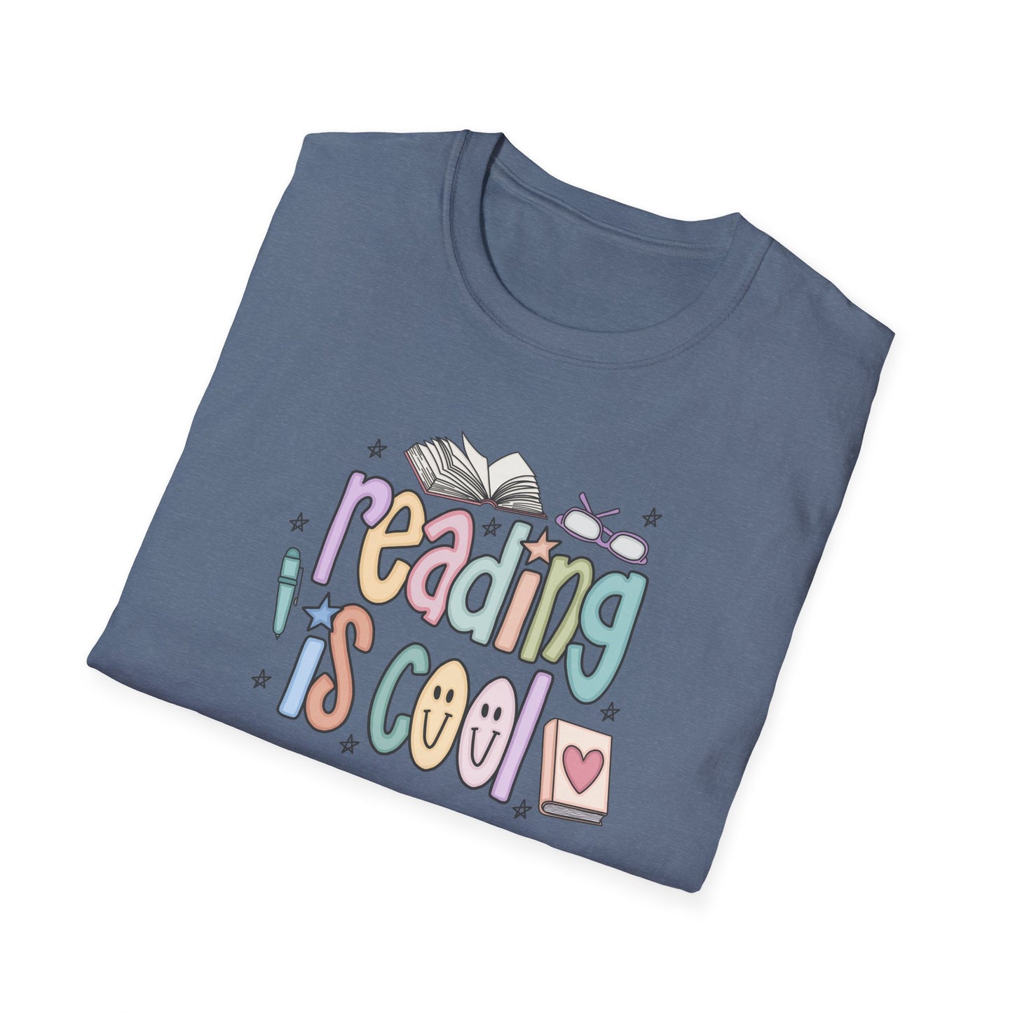 Reading is Cool Unisex T-Shirt, Librarian Lightweight Tee, Educational Gift, Reading Lover Apparel, Back to School Shirt, Fun Shirt for Kids