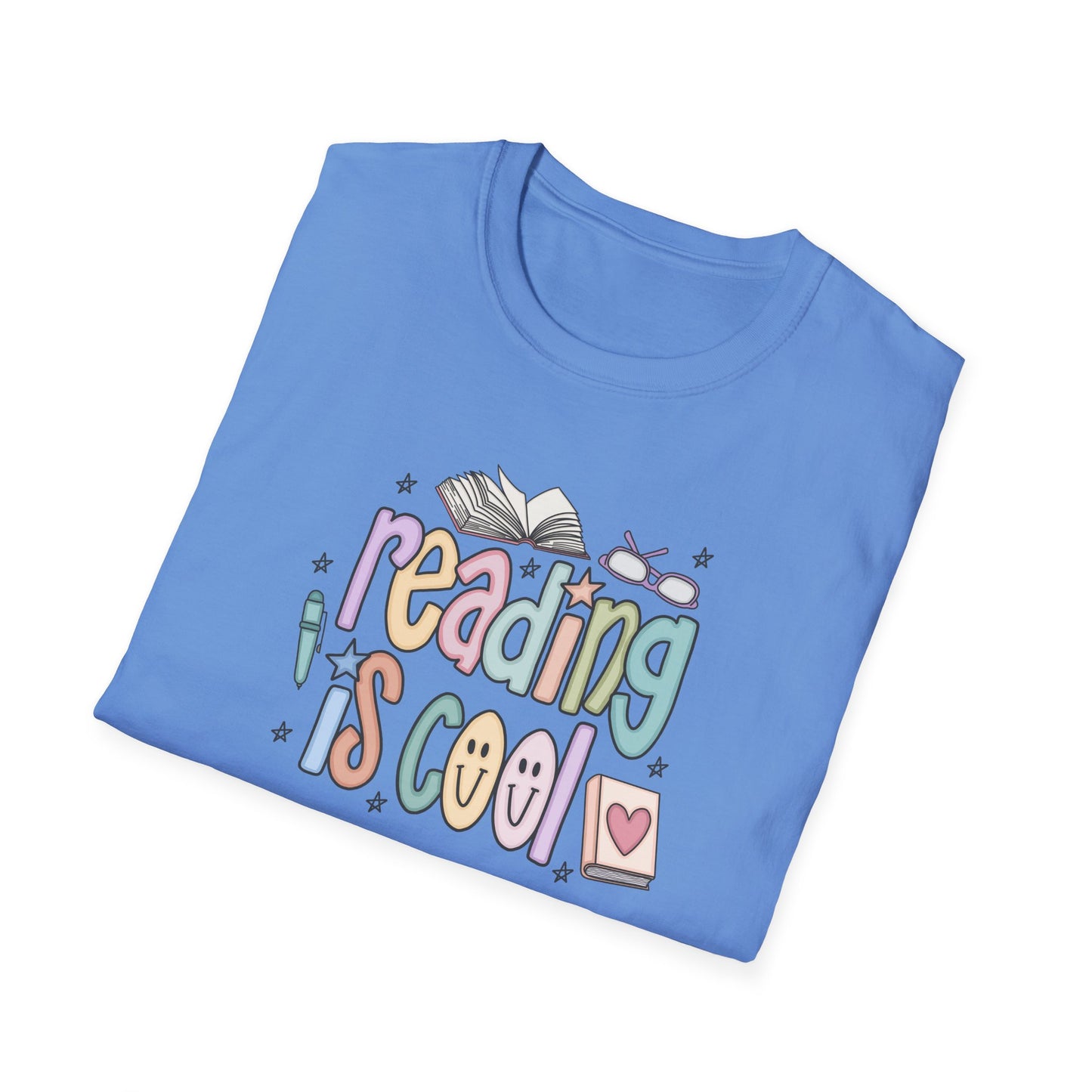 Reading is Cool Unisex T-Shirt, Librarian Lightweight Tee, Educational Gift, Reading Lover Apparel, Back to School Shirt, Fun Shirt for Kids