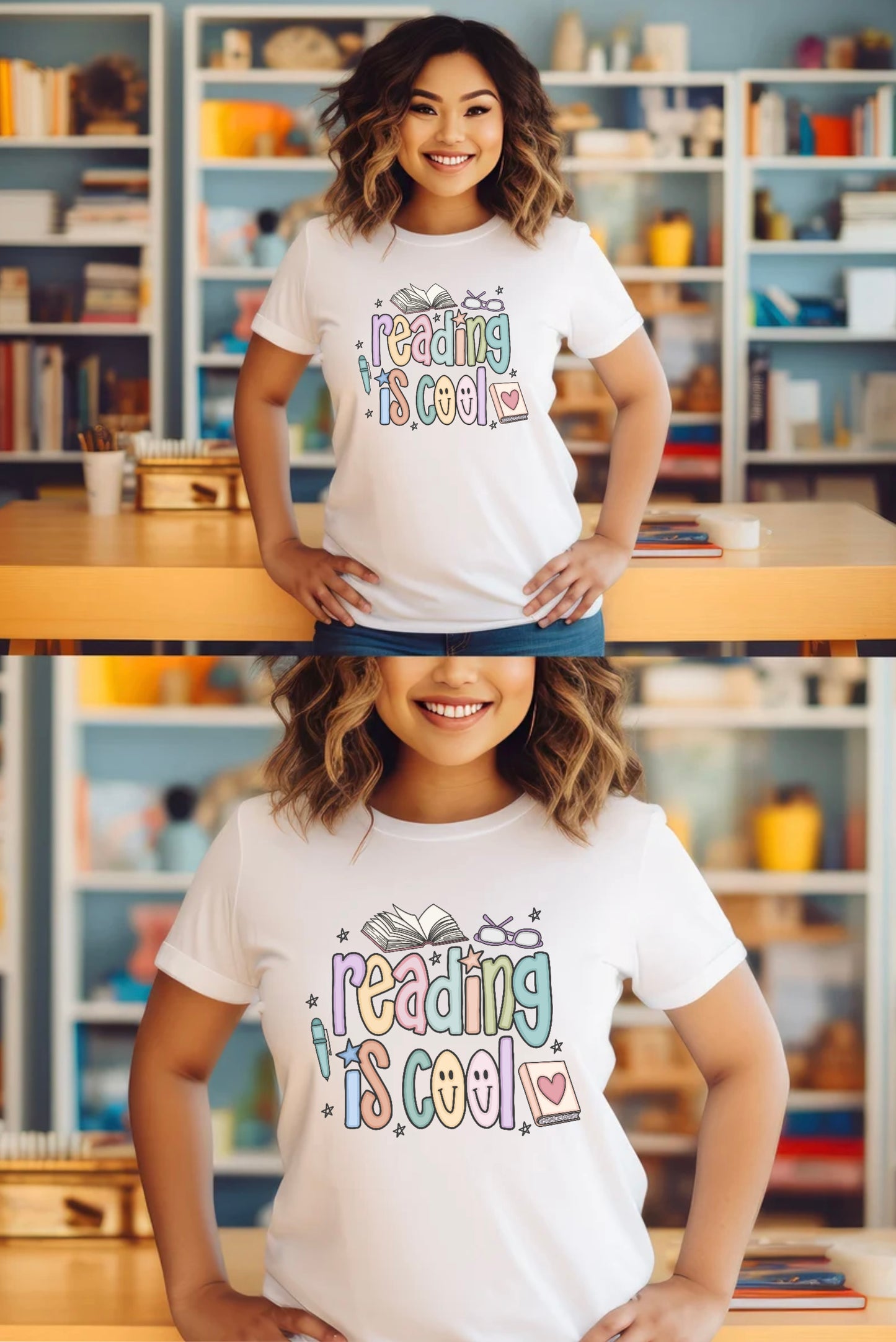 Reading is Cool Unisex T-Shirt, Librarian Lightweight Tee, Educational Gift, Reading Lover Apparel, Back to School Shirt, Fun Shirt for Kids
