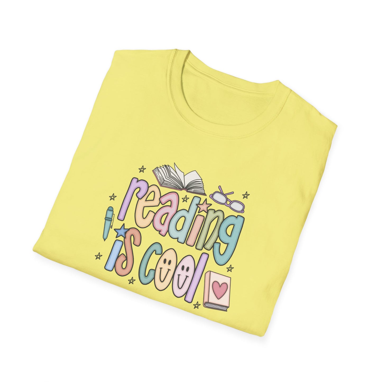 Reading is Cool Unisex T-Shirt, Librarian Lightweight Tee, Educational Gift, Reading Lover Apparel, Back to School Shirt, Fun Shirt for Kids