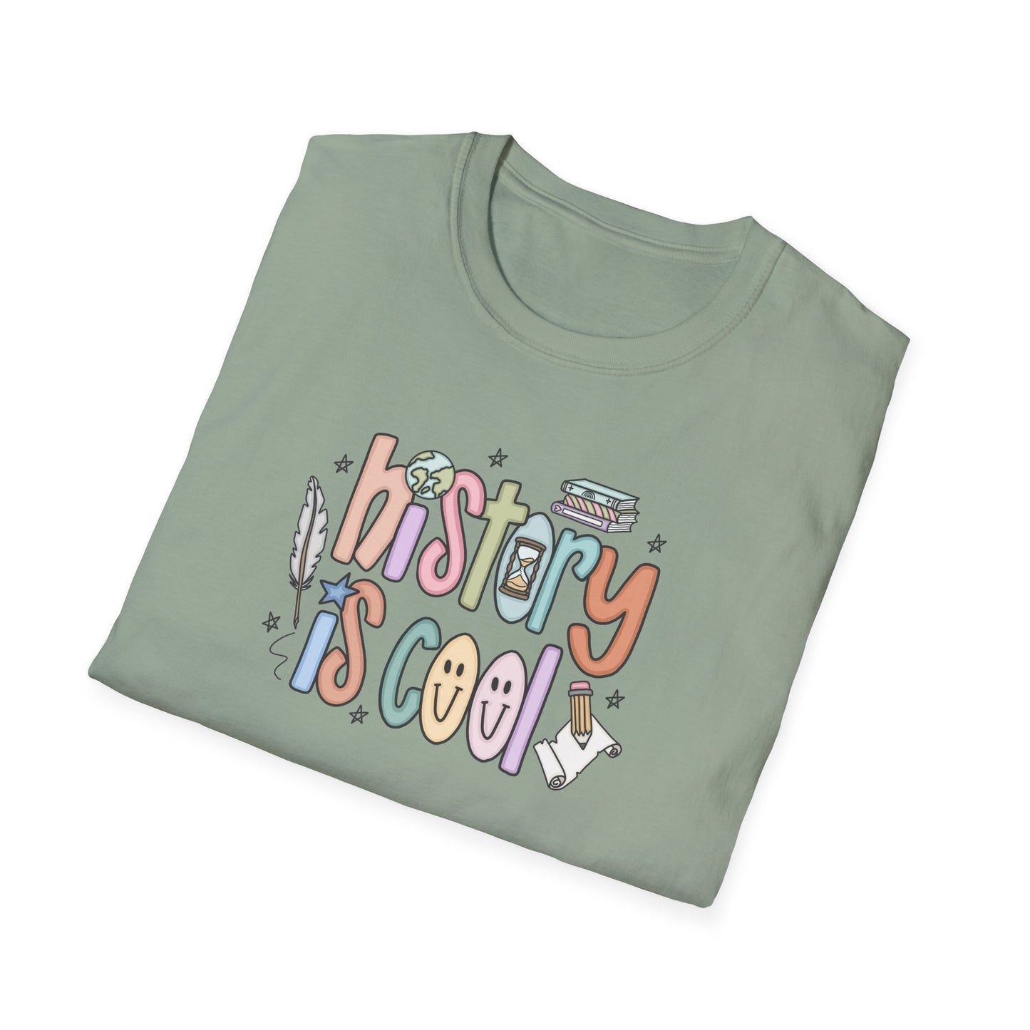 History is Cool Unisex T-Shirt, Social Studies Teacher Shirt, Lightweight Tee, Educational Gift, Back to School Shirt, Fun Shirt for Kids