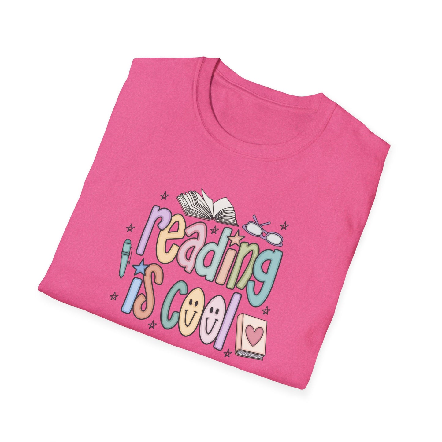 Reading is Cool Unisex T-Shirt, Librarian Lightweight Tee, Educational Gift, Reading Lover Apparel, Back to School Shirt, Fun Shirt for Kids