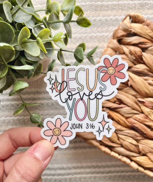 Jesus Loves You 3:16 Sticker