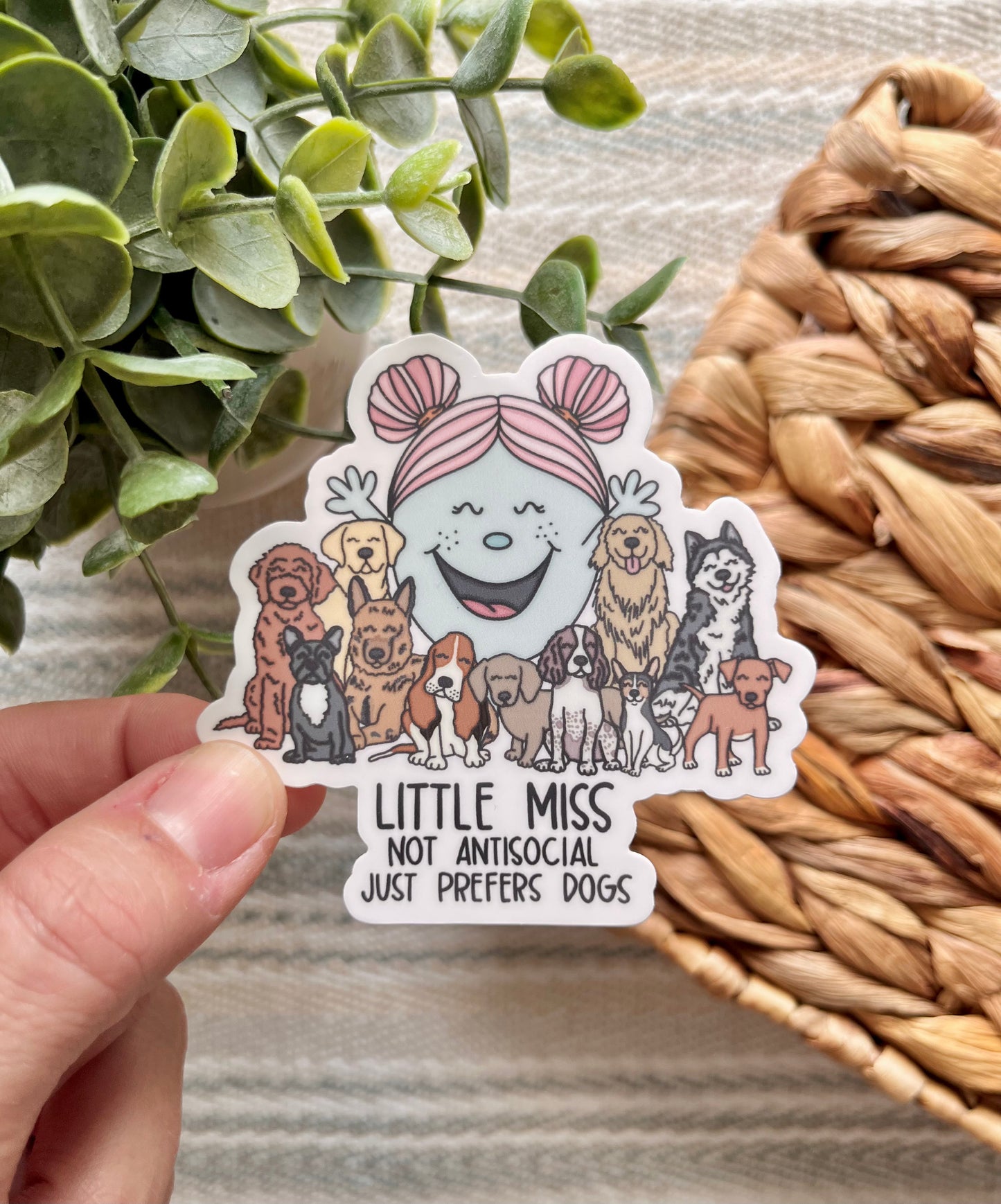 Little Miss Dog Obsessed Sticker