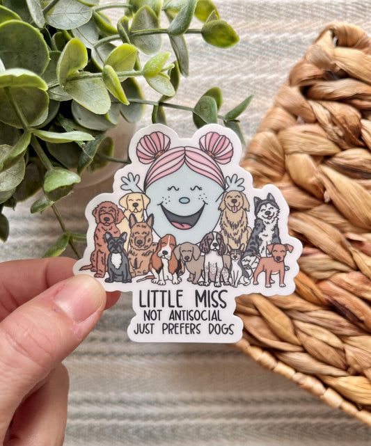 Little Miss Dog Obsessed Sticker