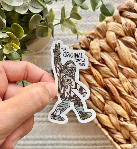 Original Florida Man Sasquatch Sticker