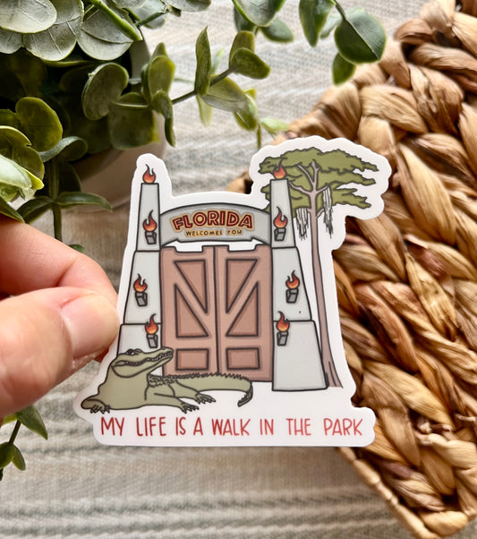 Florida Jurassic Park Sticker