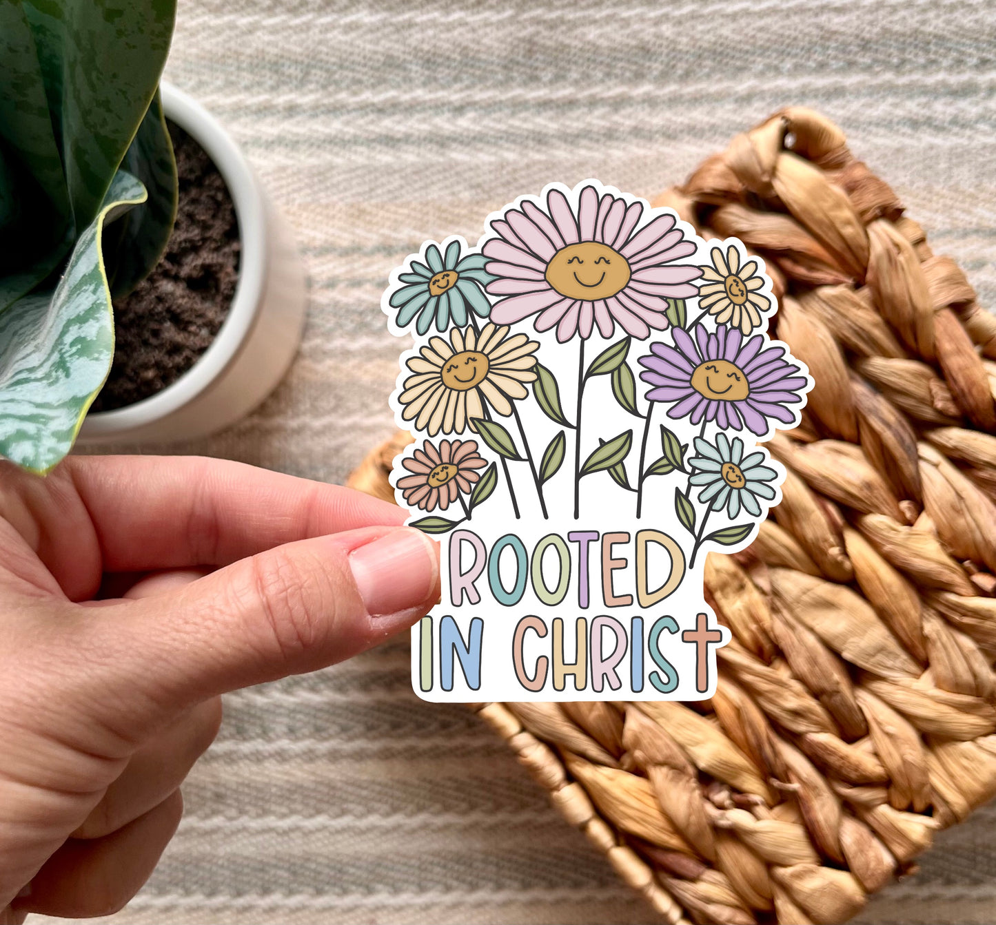 Rooted in Christ Sticker
