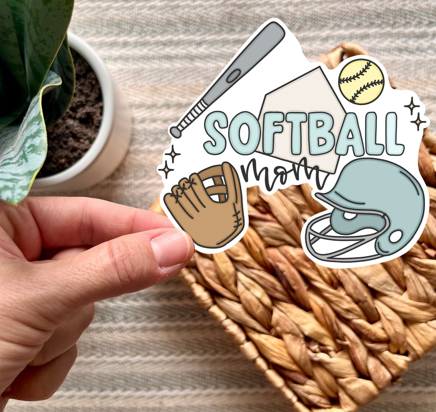 Softball Mom Sticker