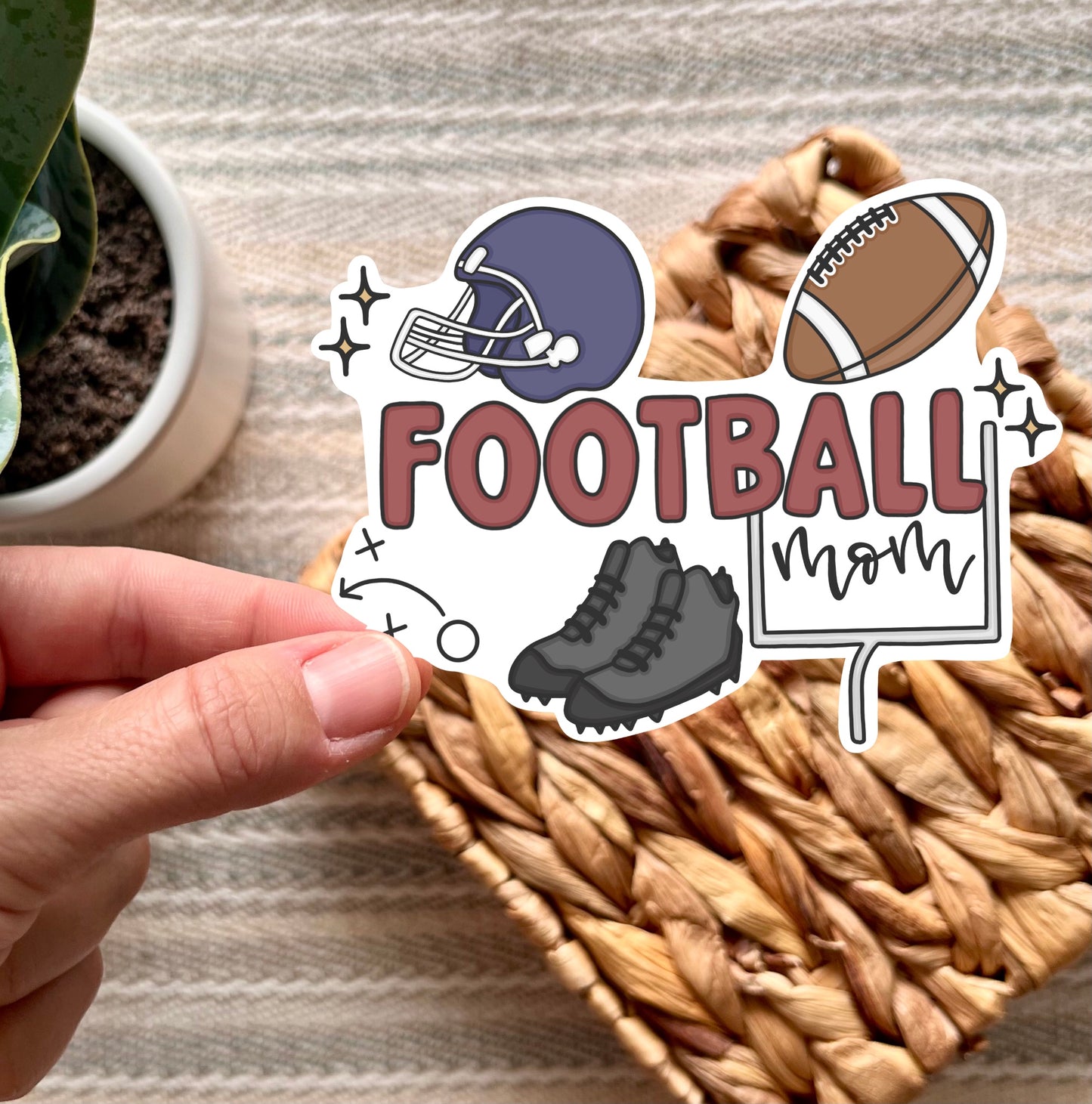 Football Mom Sticker