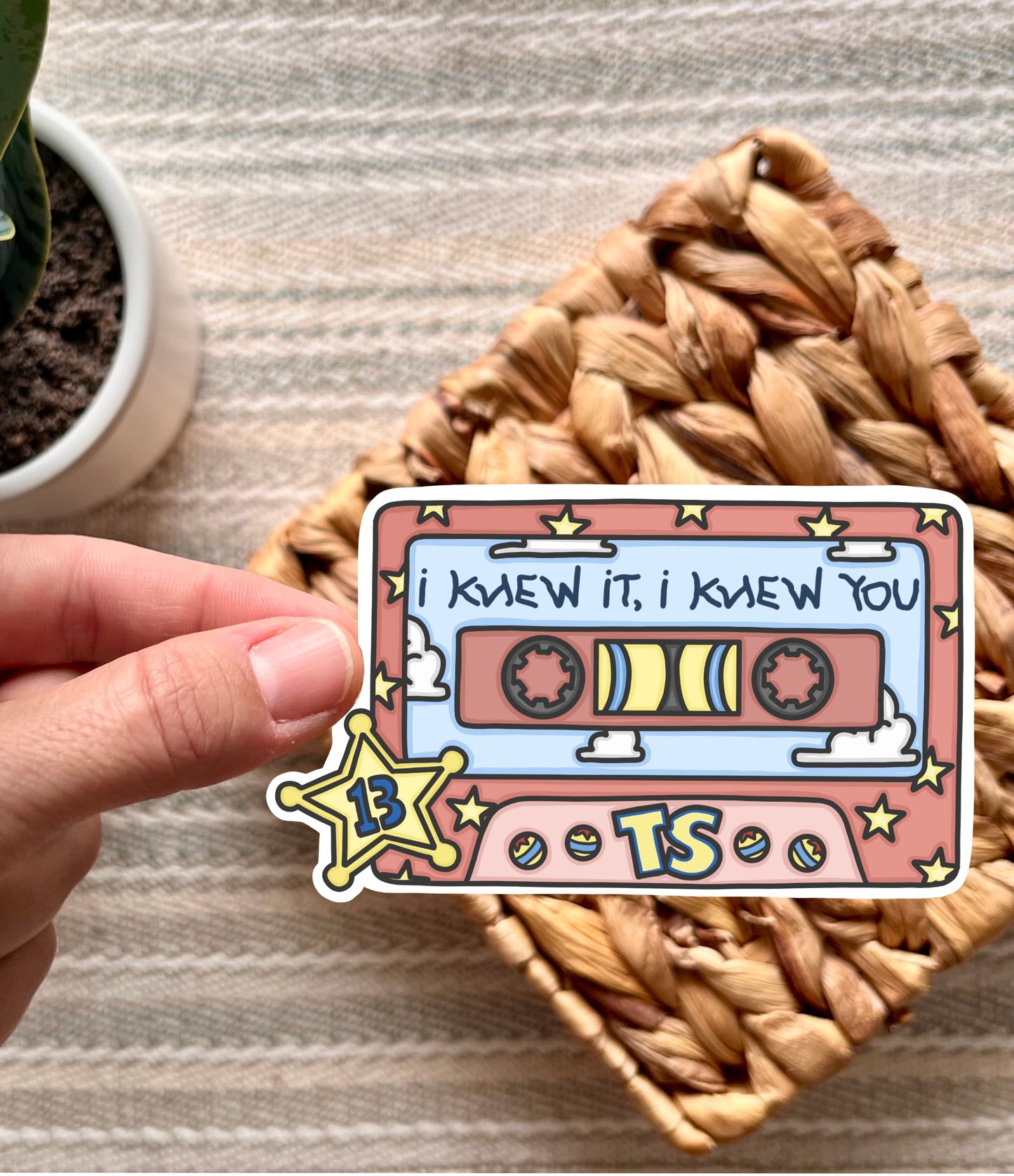 I Knew it, I Knew You Cassette Tape Sticker